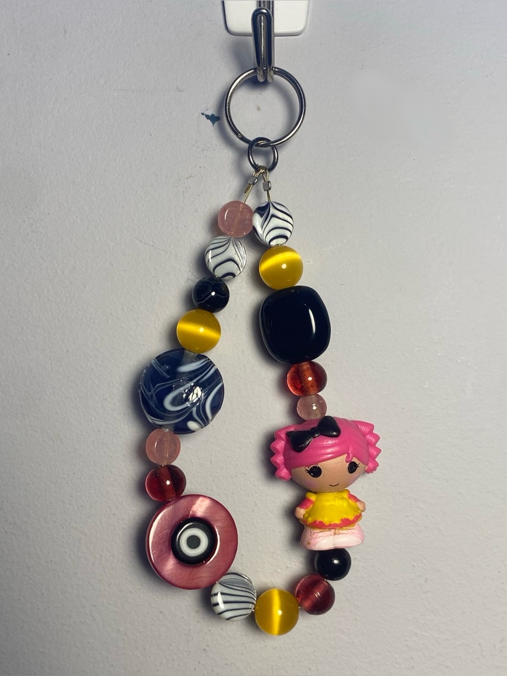 Lalaloopsy glass bead keychain - Zebra